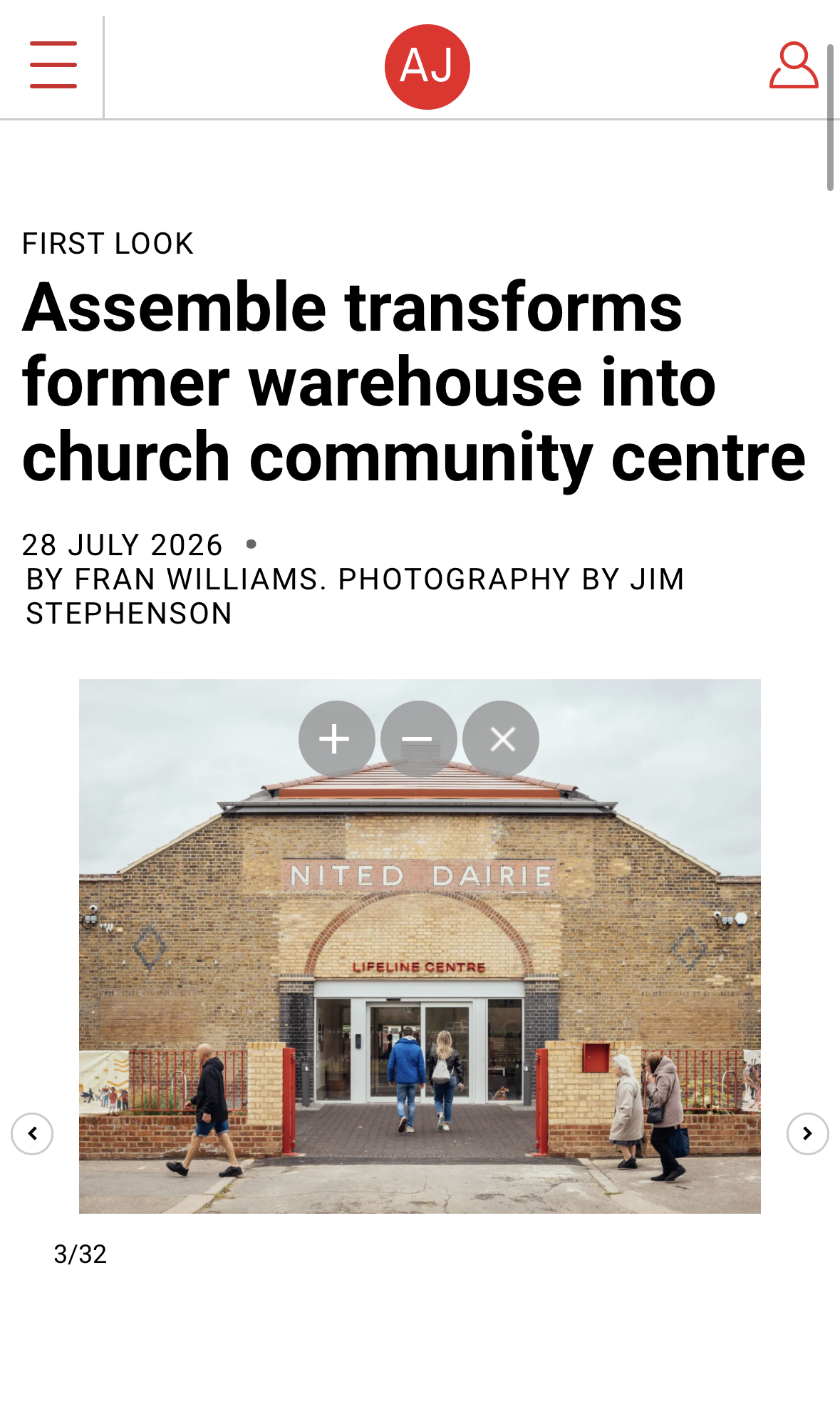  Lifeline featured in Architects Journal 